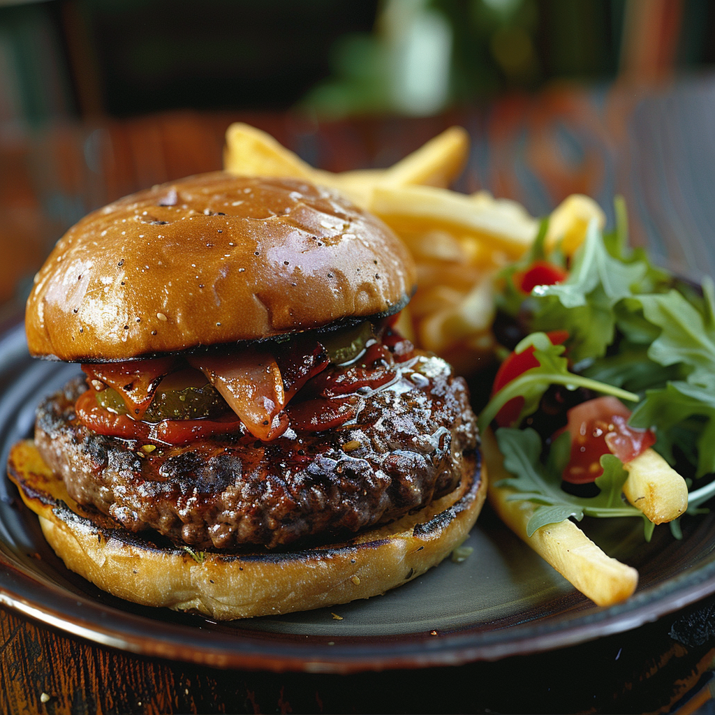 Burger maison classique au bœuf