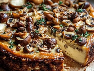 Cake Champignons Comté : Recette Savoureuse et Facile à Préparer