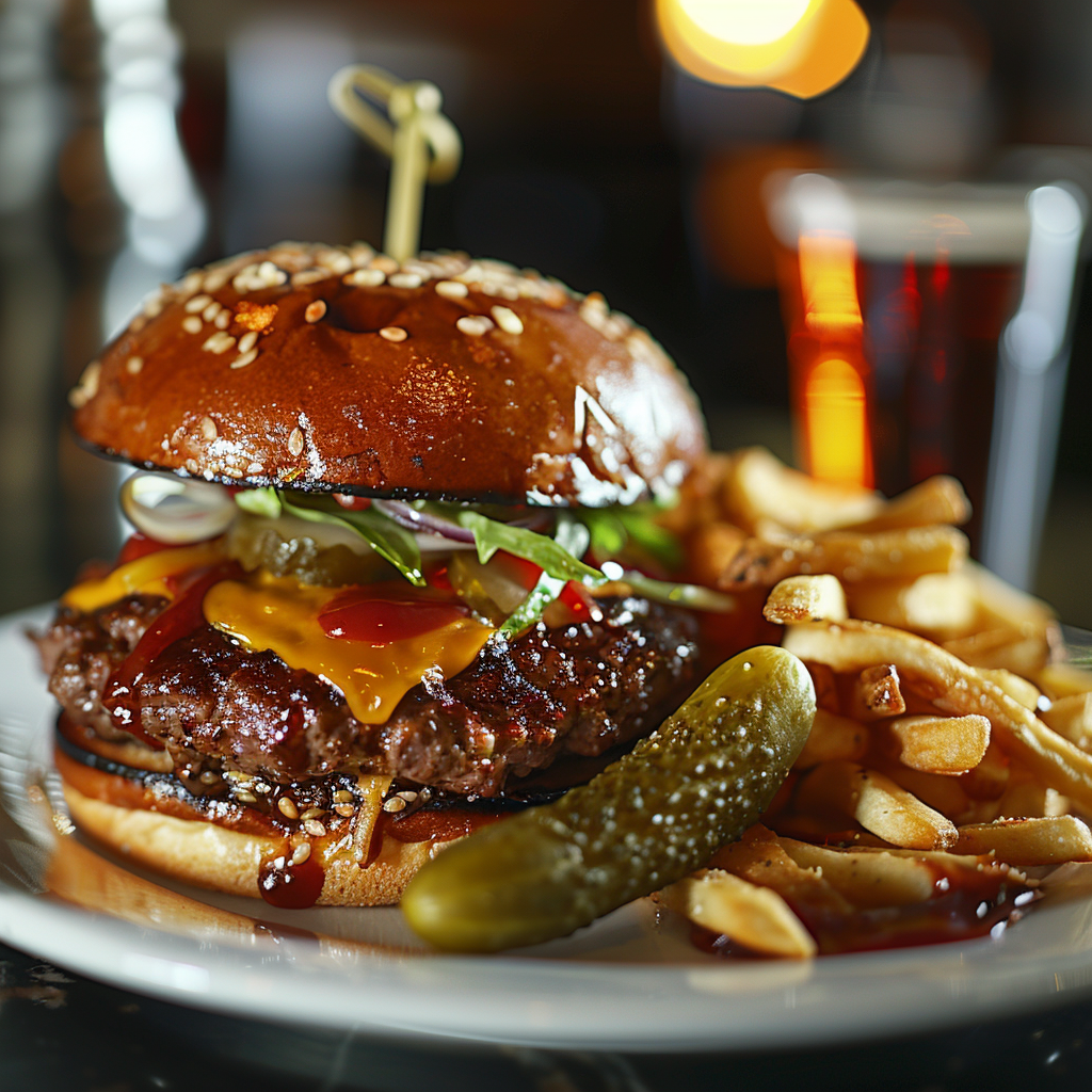 Cheeseburger maison façon diner américain