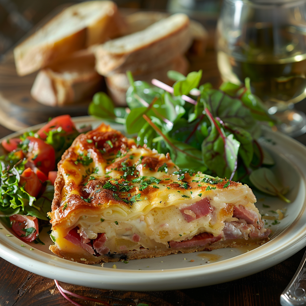 Clafoutis aux poireaux et jambon