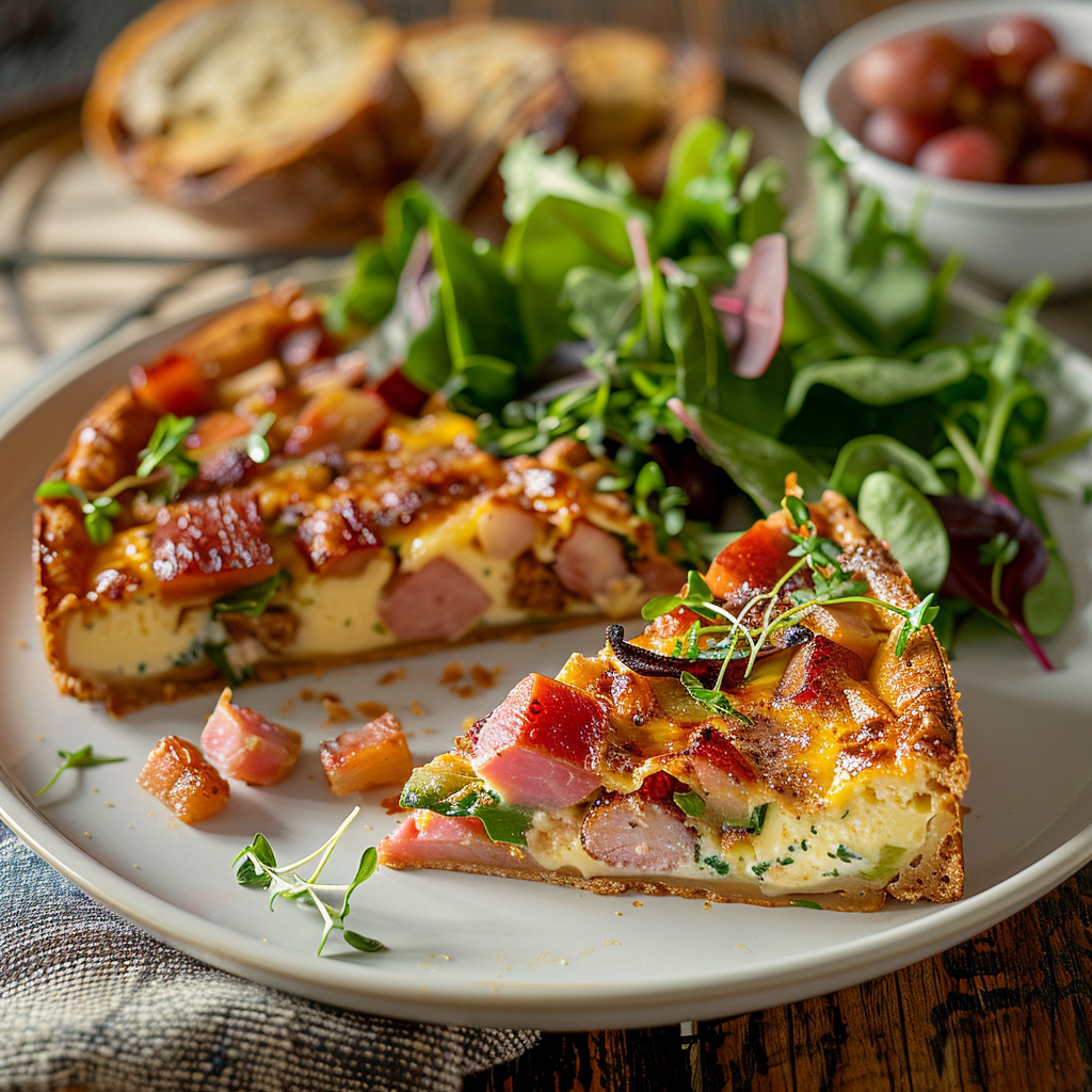 Clafoutis aux poireaux et jambon