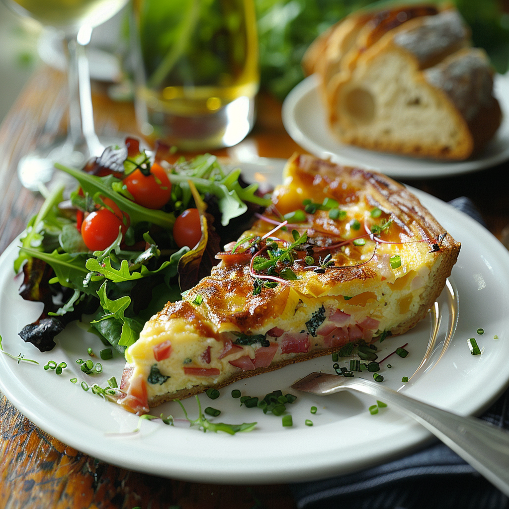 Clafoutis aux poireaux et jambon