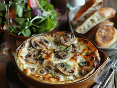 Clafoutis de champignons à la crème : Recette facile et savoureuse