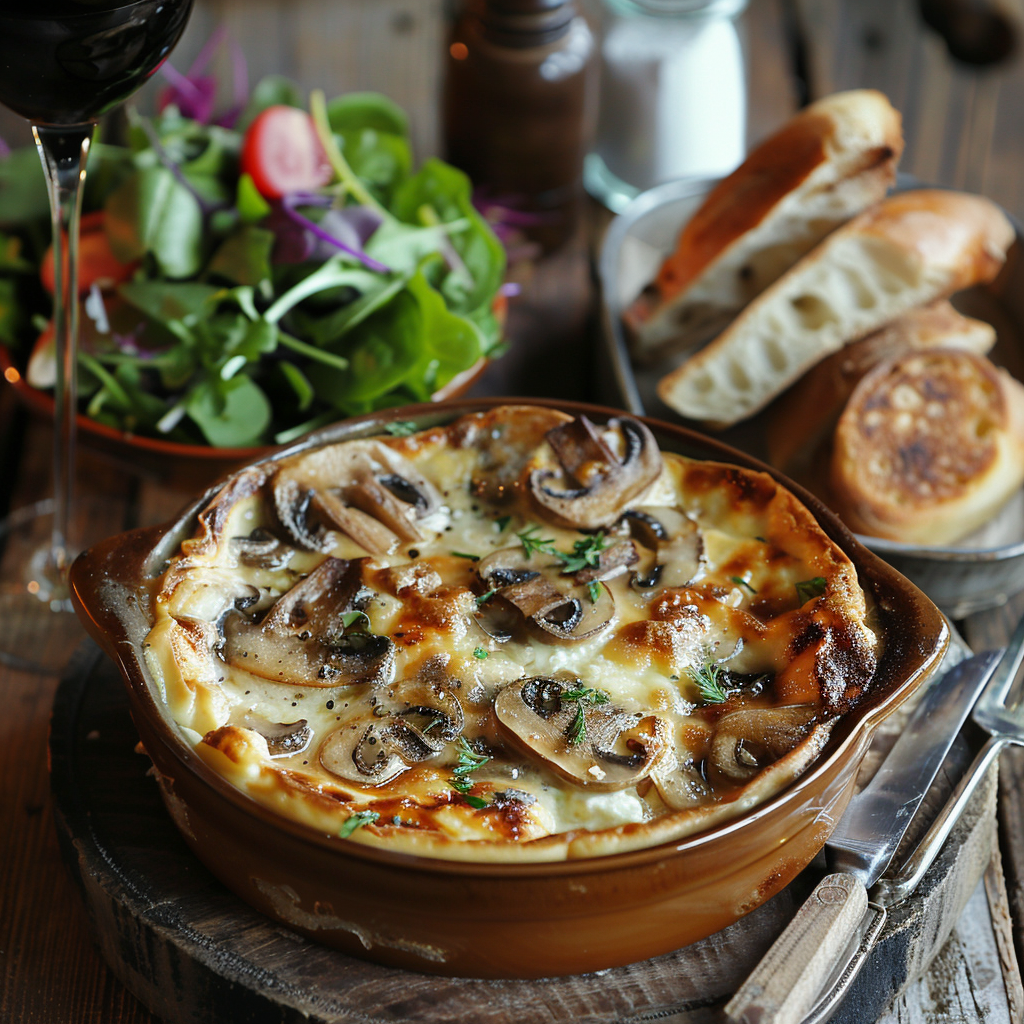 Clafoutis de champignons à la crème