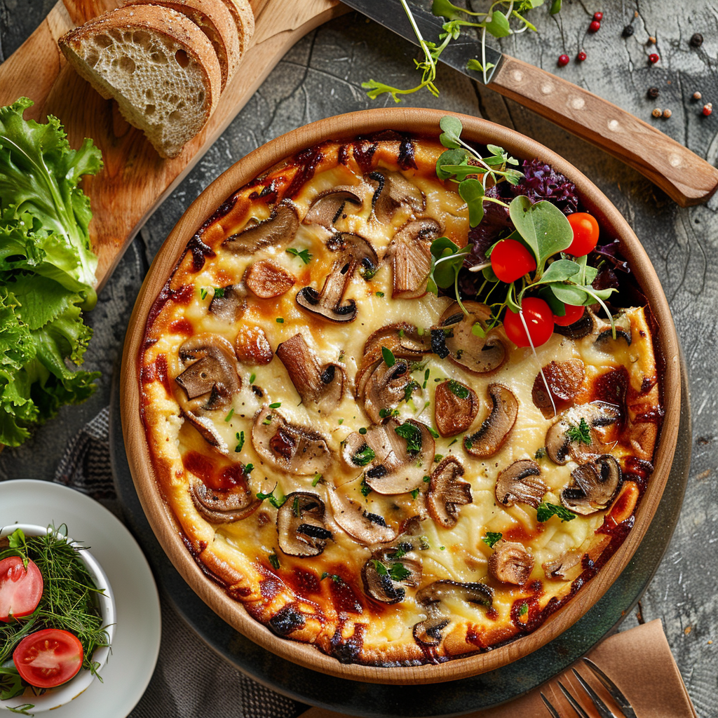 Clafoutis de champignons à la crème