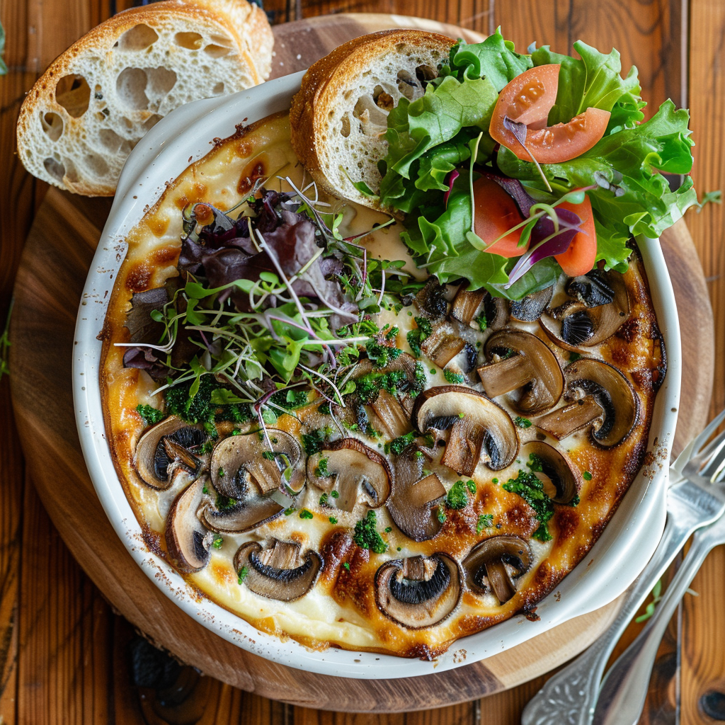 Clafoutis de champignons à la crème