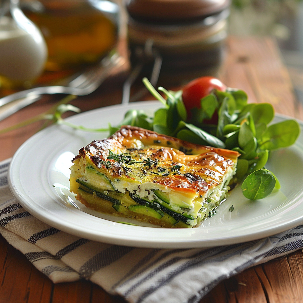 Clafoutis de courgettes au chèvre