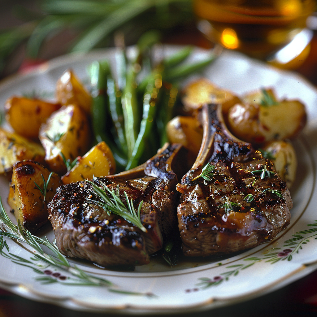 Côtelettes d’agneau au romarin