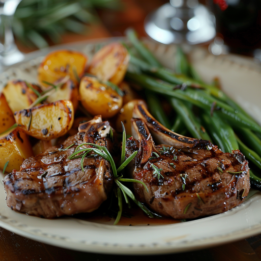 Côtelettes d’agneau au romarin