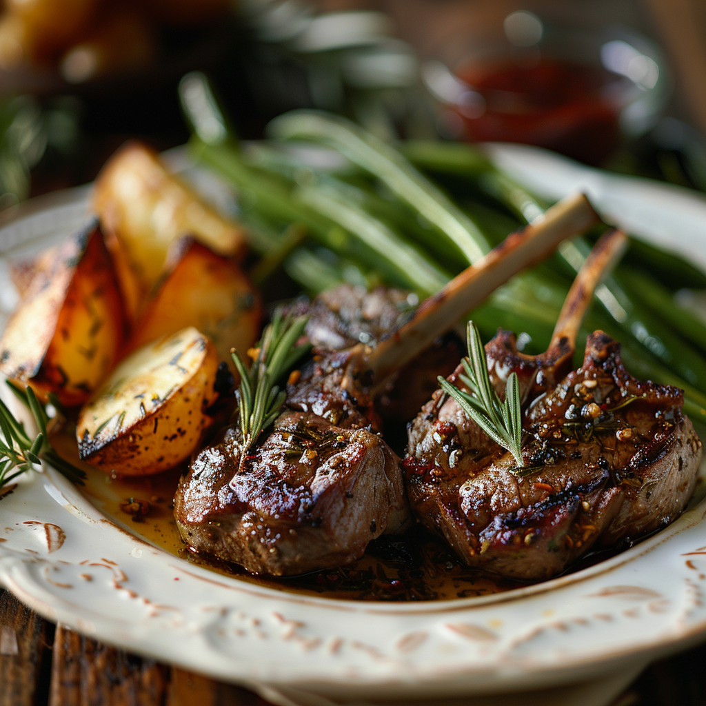 Côtelettes d’agneau au romarin
