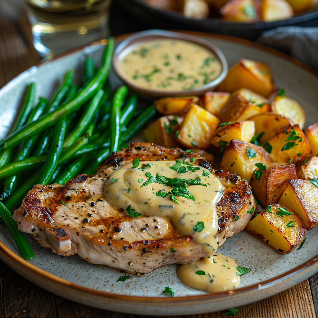 Côtes de porc à la moutarde