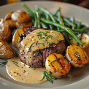 Filet mignon à la moutarde