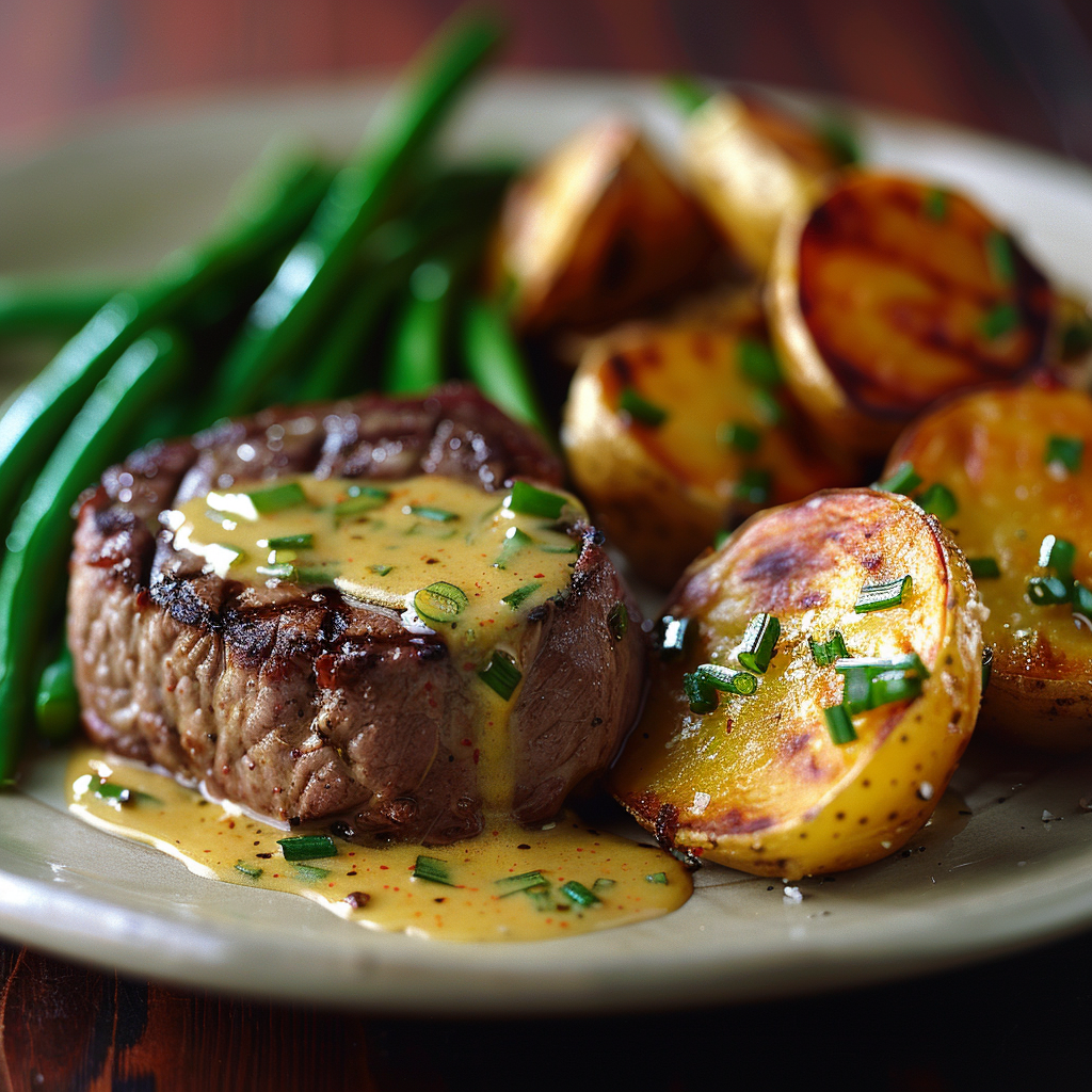 Filet mignon à la moutarde