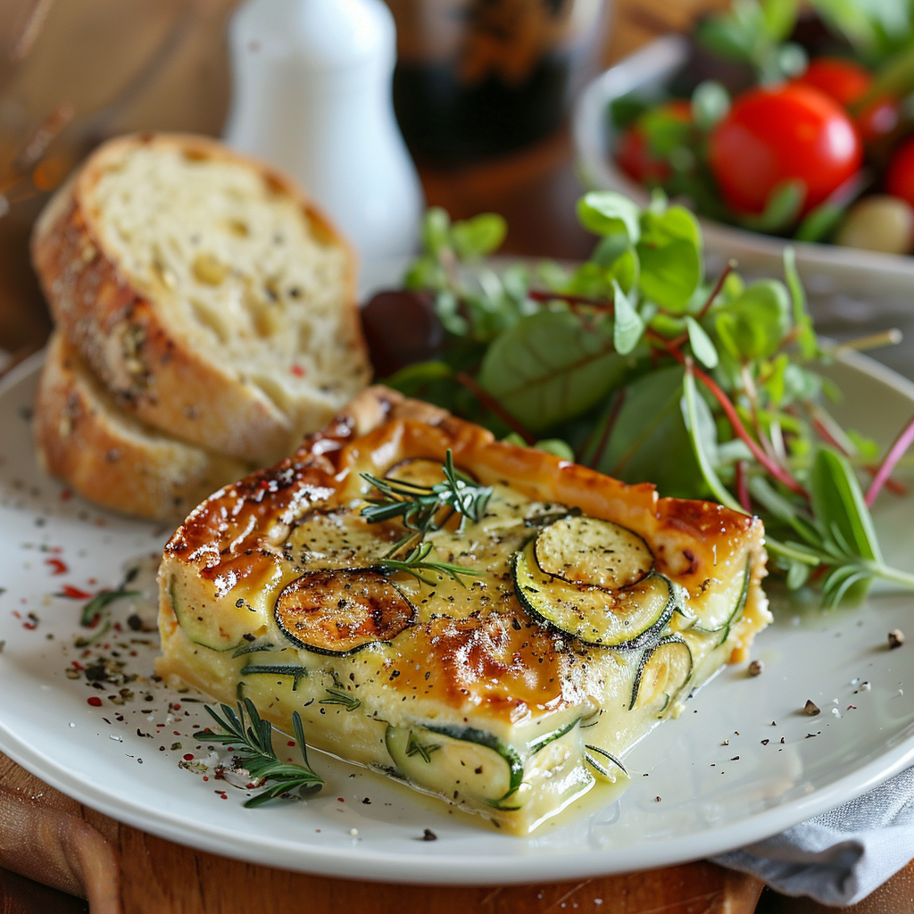 Flan de courgettes au parmesan