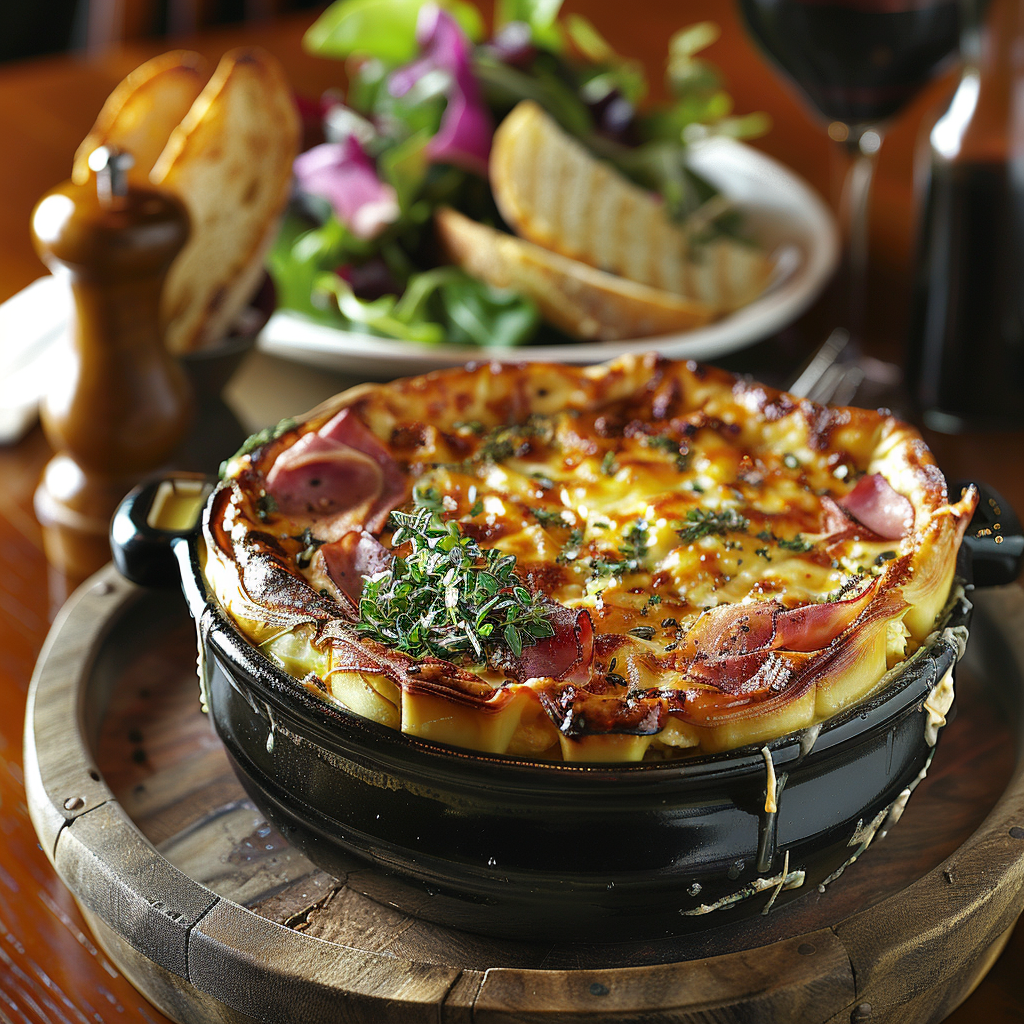 Flan salé au jambon et fromage