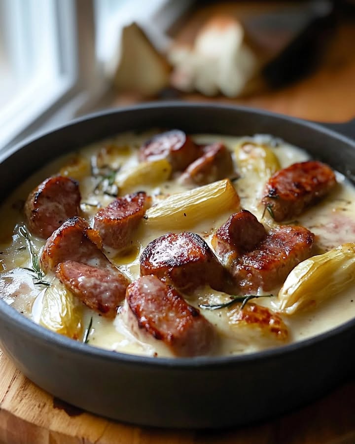Fondue Endives Saucisses Fumées