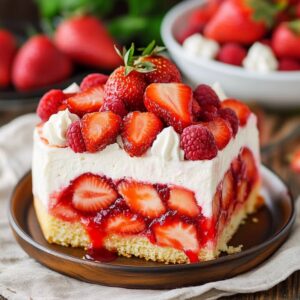 Gâteau Fraises Maison
