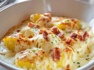 Gratin Camembert Lardons : Recette Facile et Savoureuse