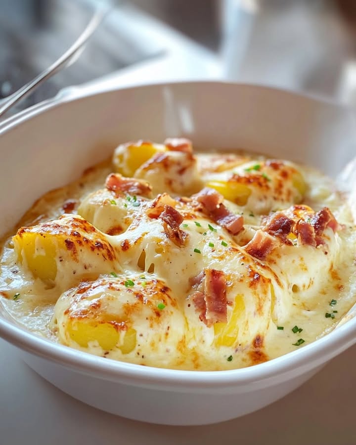 Gratin Camembert Lardons