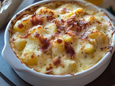 Gratin Camembert Lardons : Recette Facile et Savoureuse