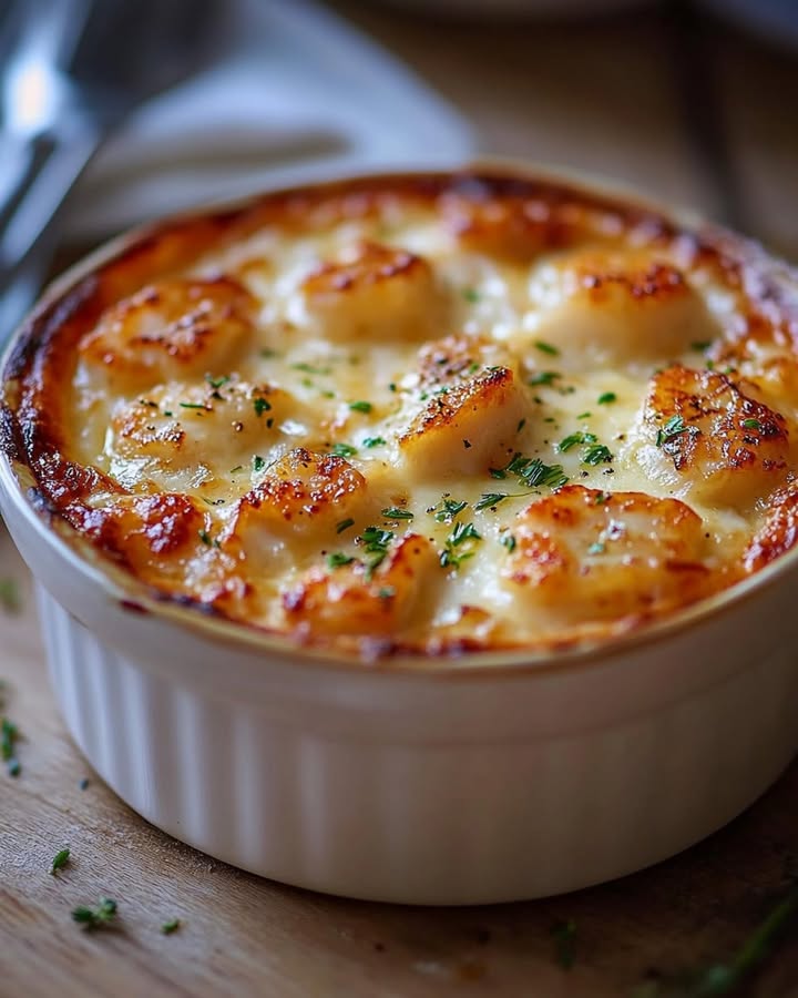 Gratin Saint-Jacques Crevettes