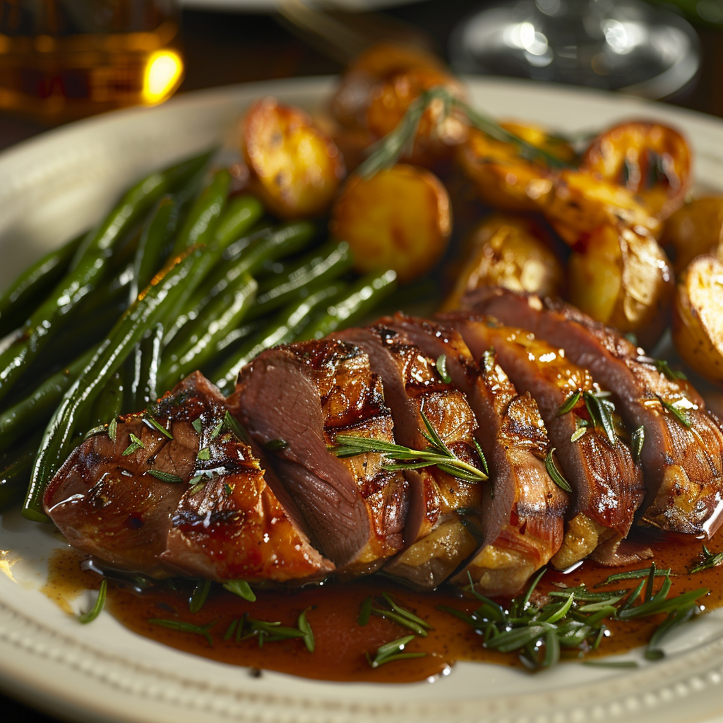 Magret de canard au miel