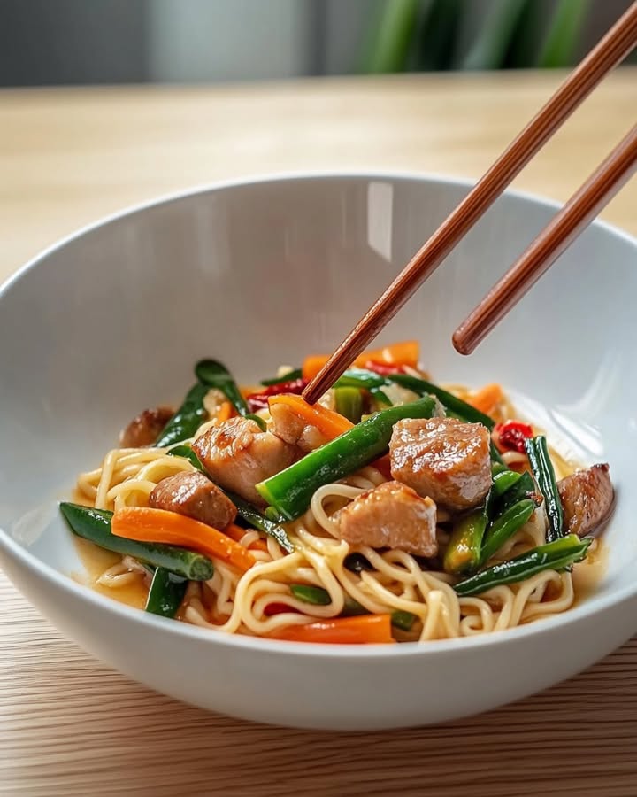 Nouilles Bœuf Légumes