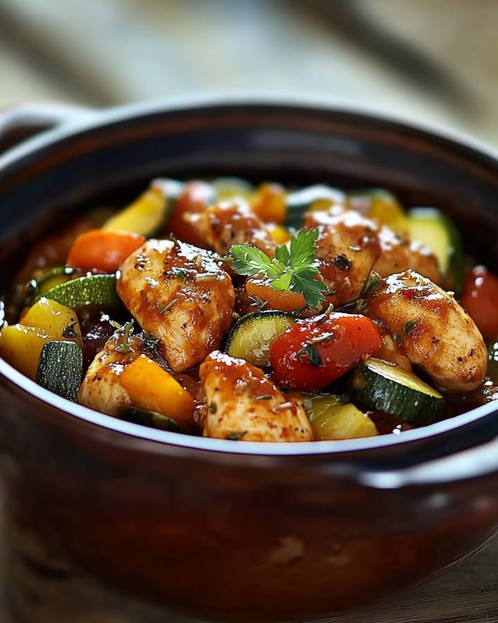 Poulet Courgettes Tajine