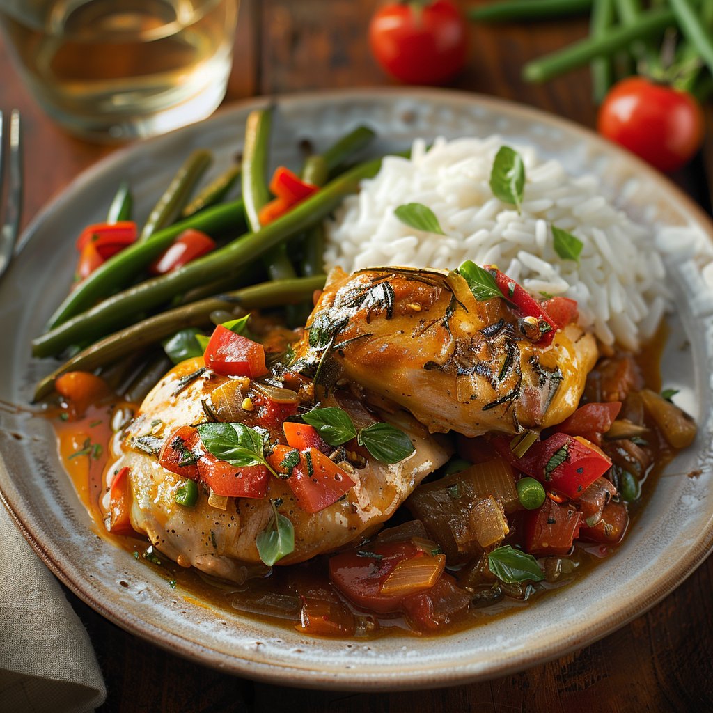 Poulet basquaise maison