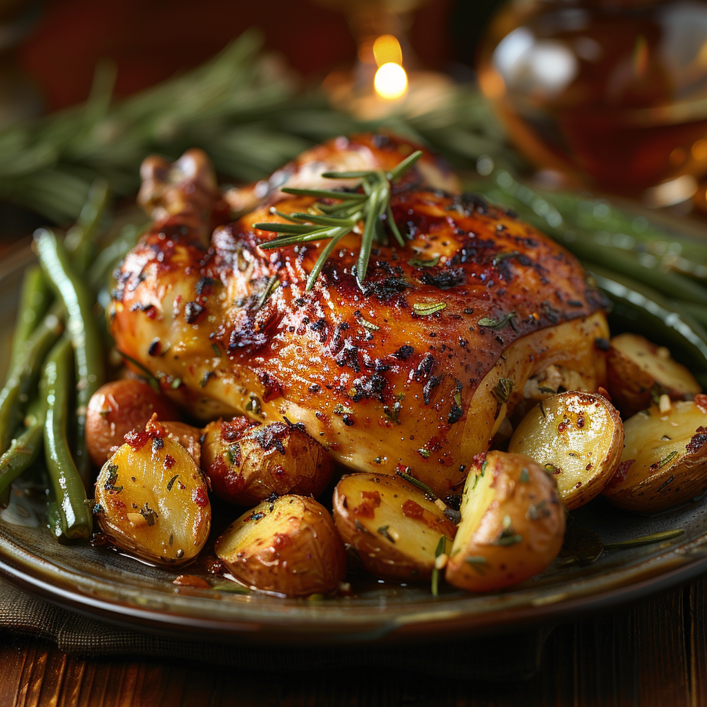 Poulet rôti au four