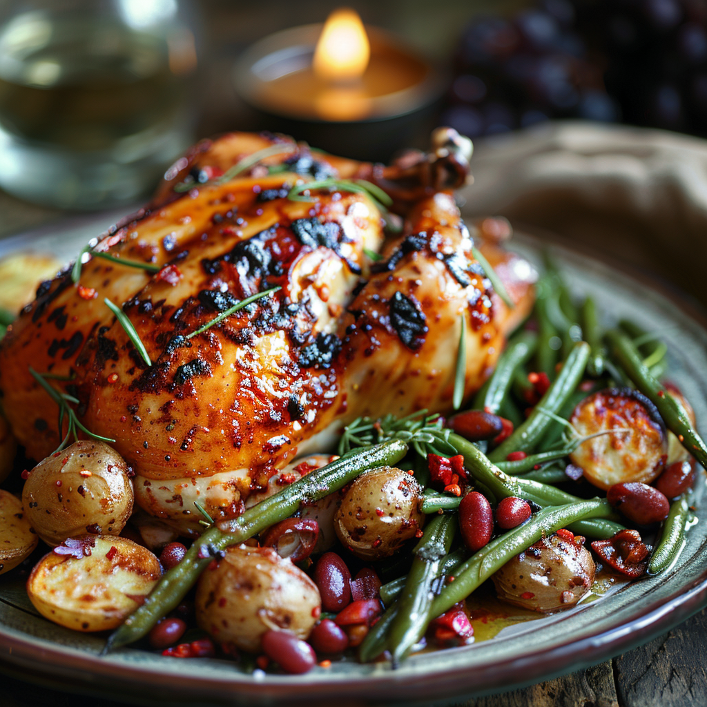 Poulet rôti au four