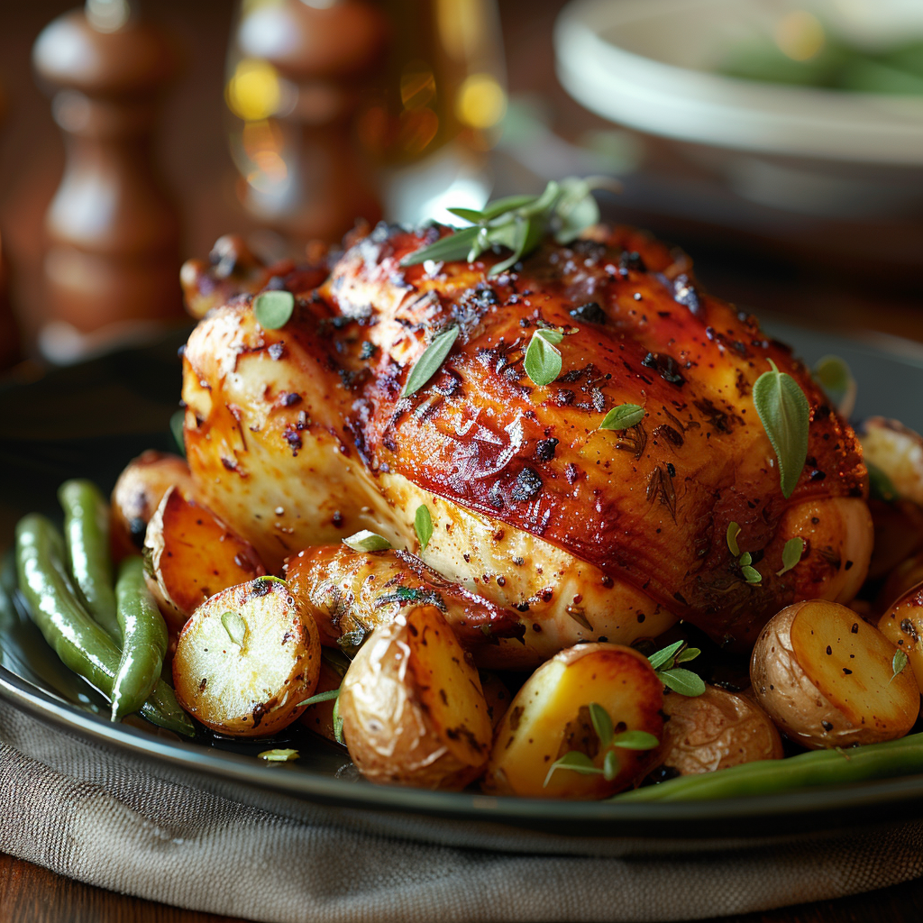 Poulet rôti au four