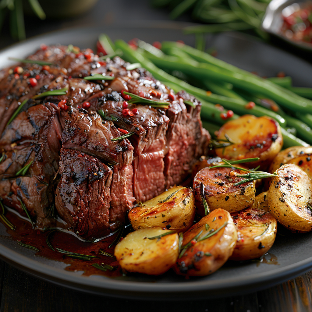 Rôti de bœuf tendre et juteux