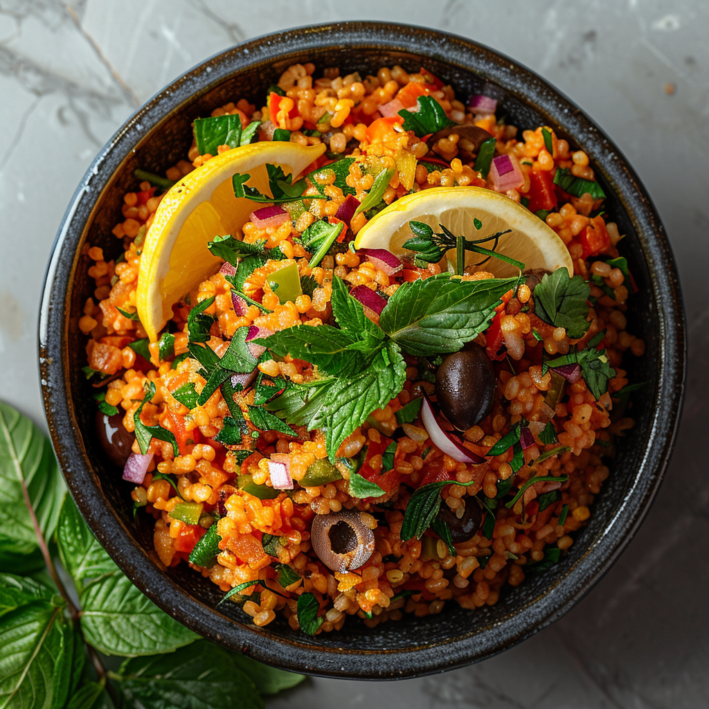 Salade de boulgour aux herbes fraîches