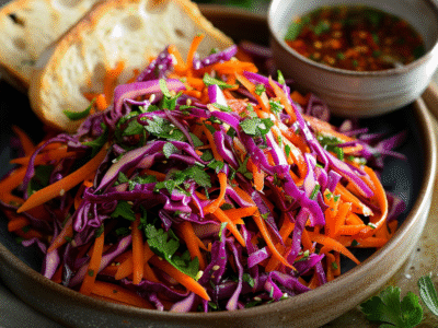 Salade de chou rouge et carottes râpées : Recette facile et savoureuse