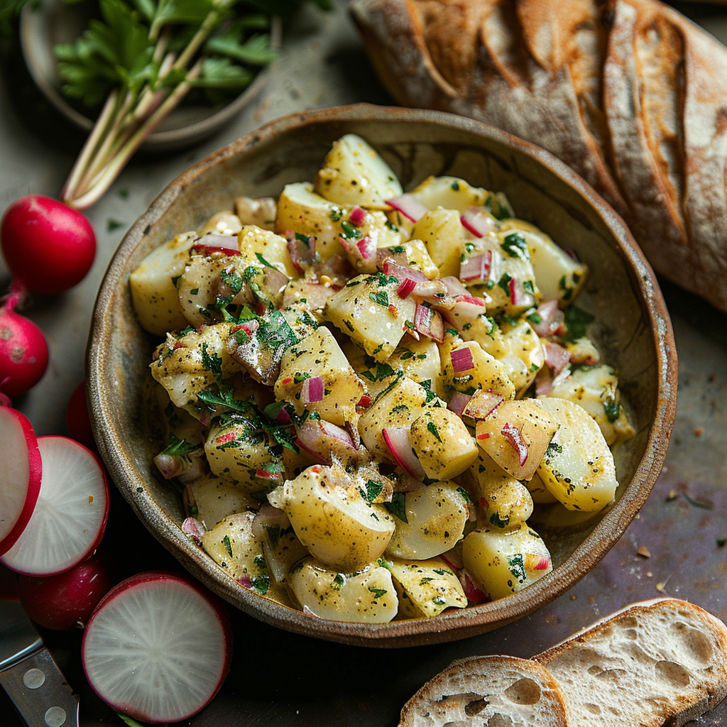 Salade de pommes de terre à la moutarde