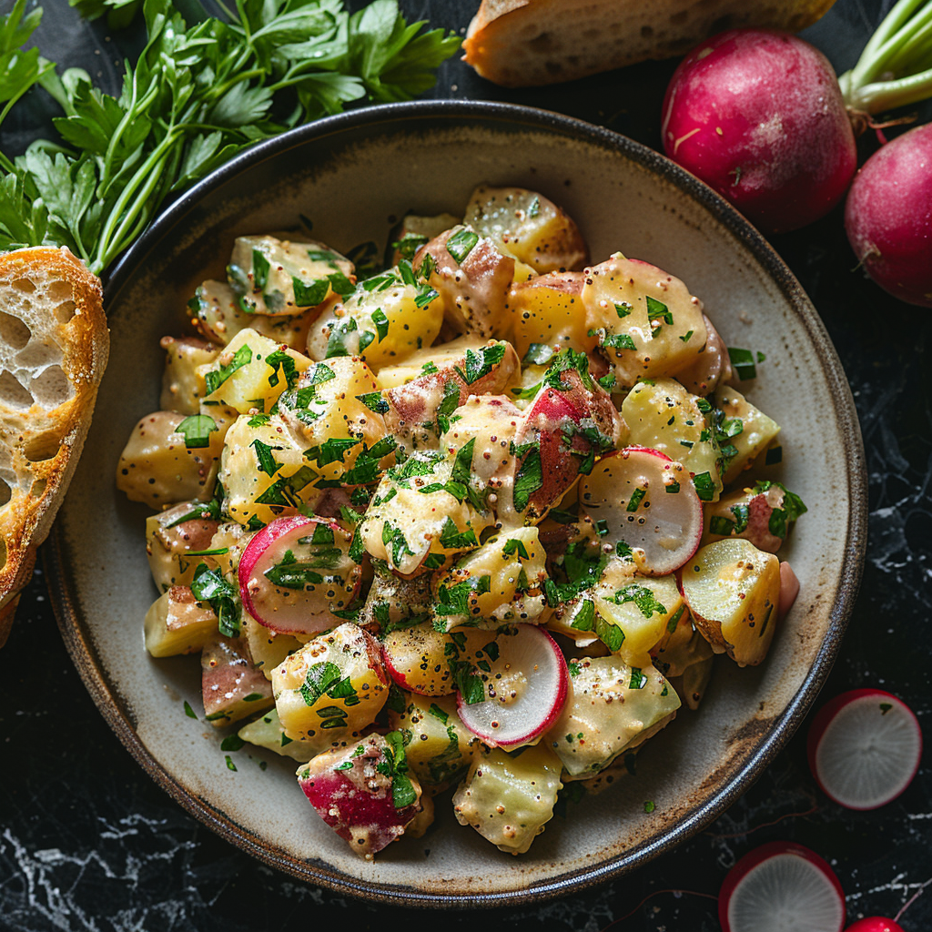 Salade de pommes de terre à la moutarde