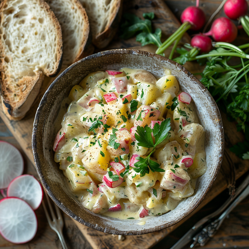 Salade de pommes de terre à la moutarde