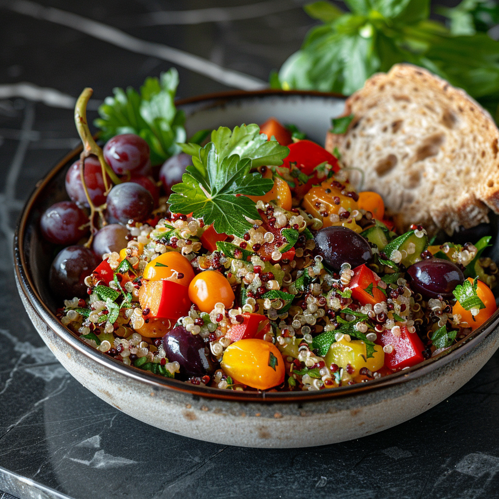 Salade de quinoa aux légumes d’été