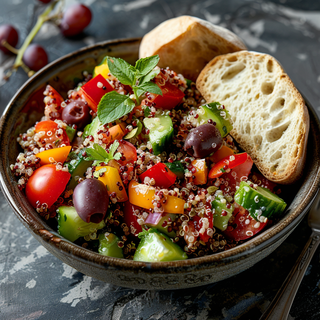 Salade de quinoa aux légumes d’été