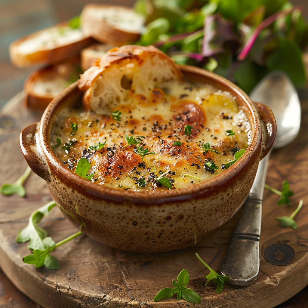 Soupe à l’oignon gratinée
