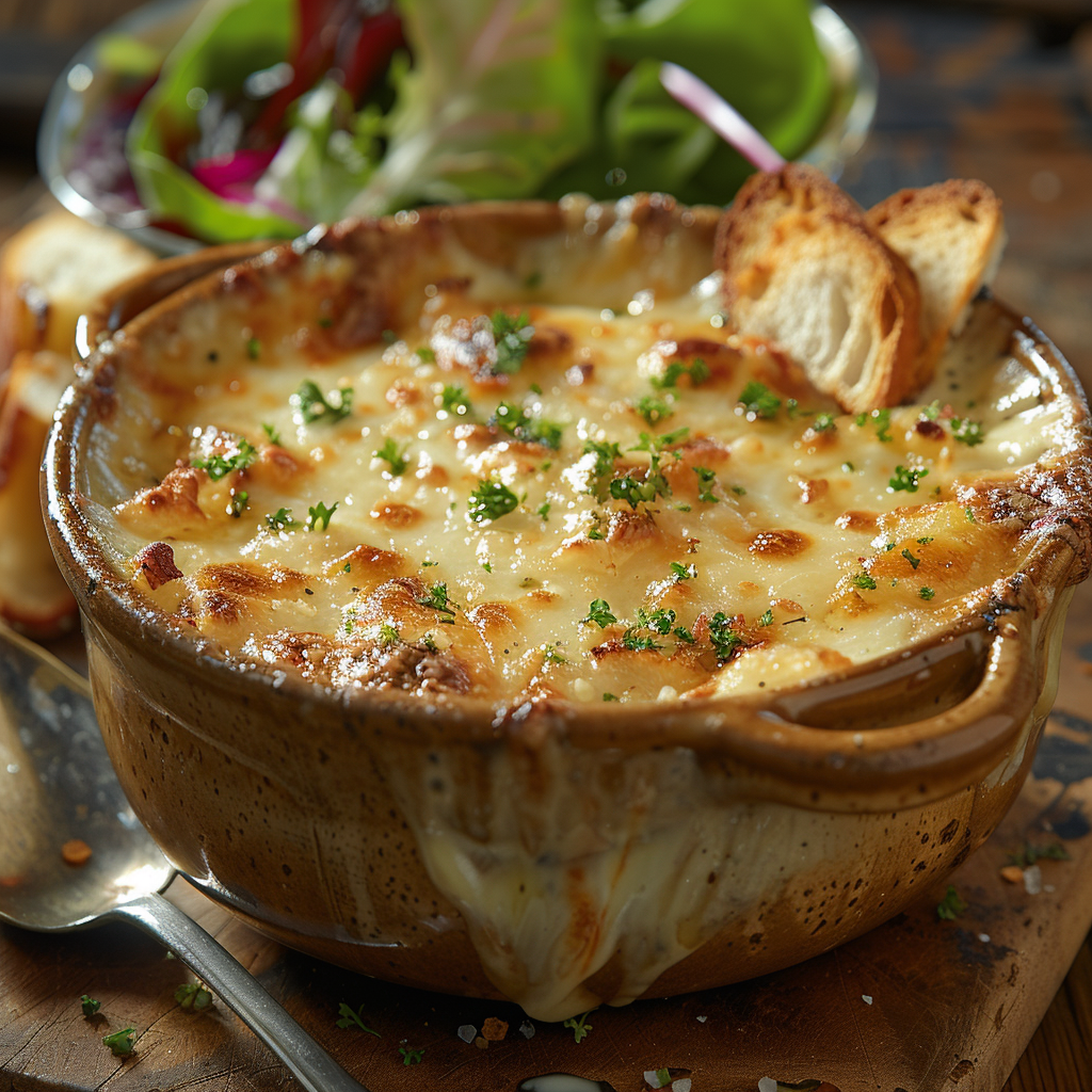 Soupe à l’oignon gratinée