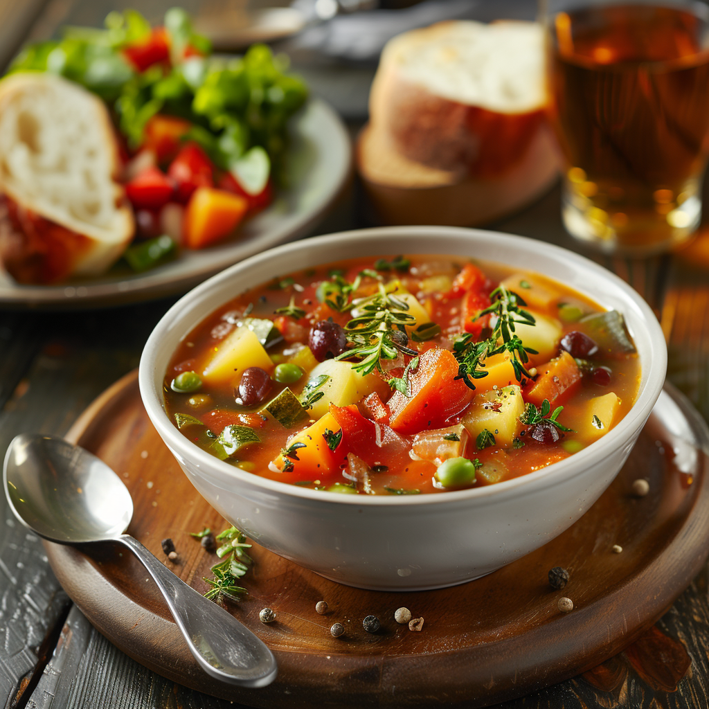 Soupe de légumes du jardin