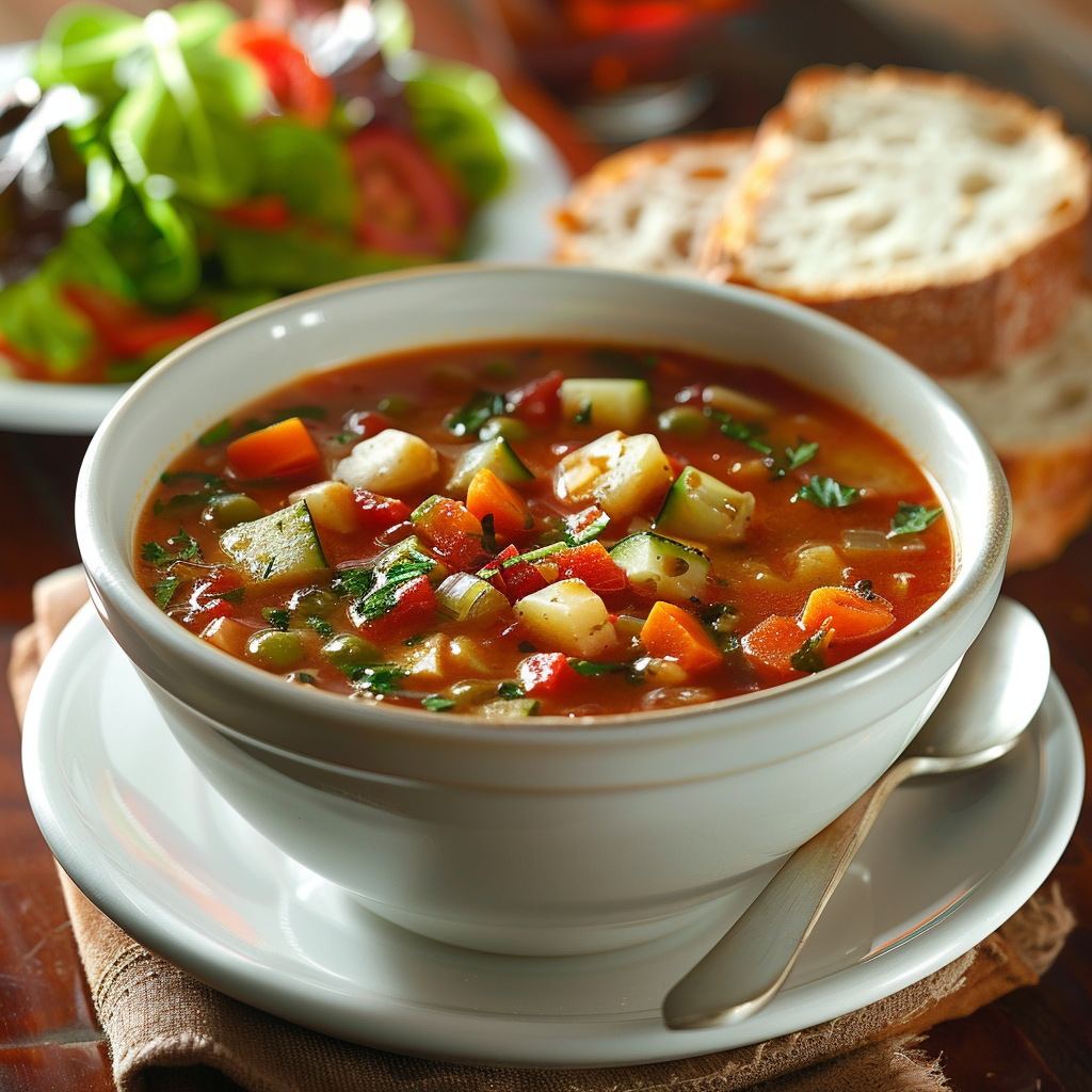 Soupe de légumes du jardin