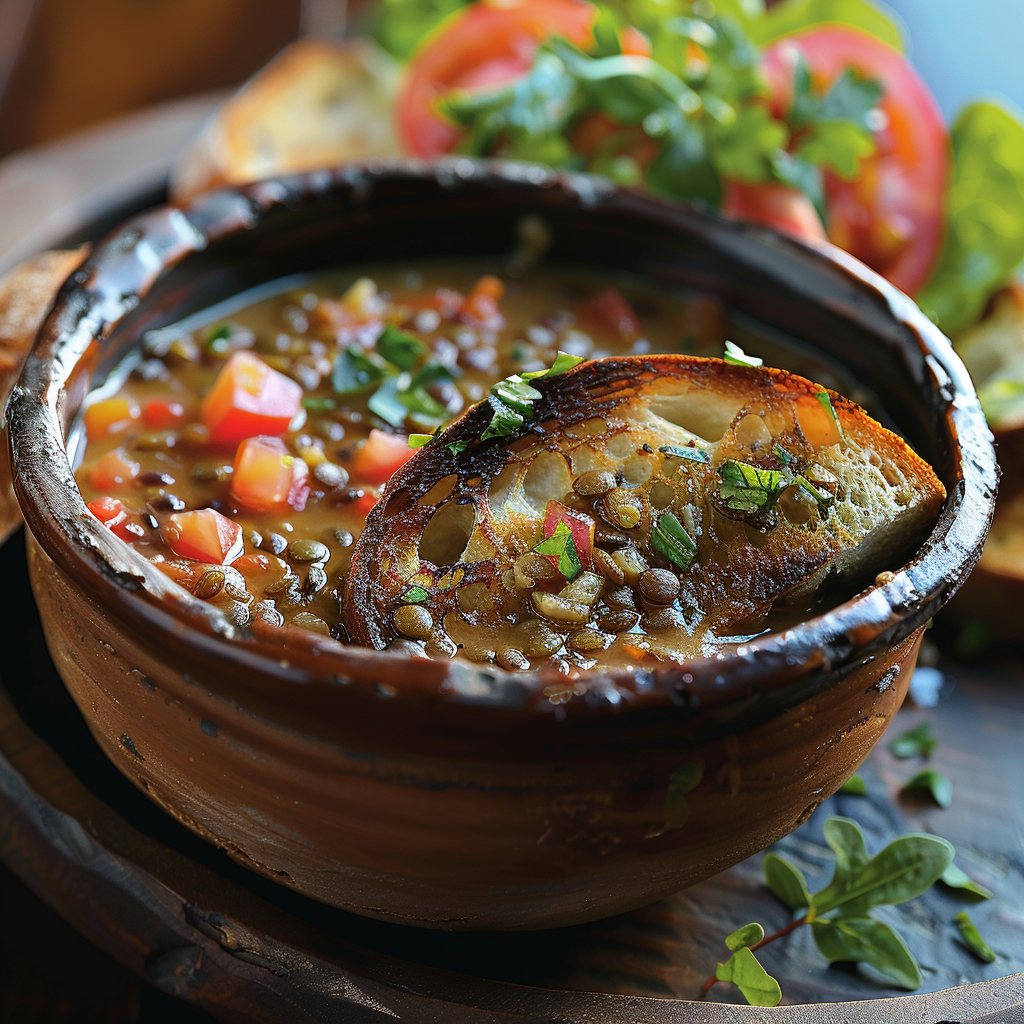 Soupe de lentilles corail au lait de coco