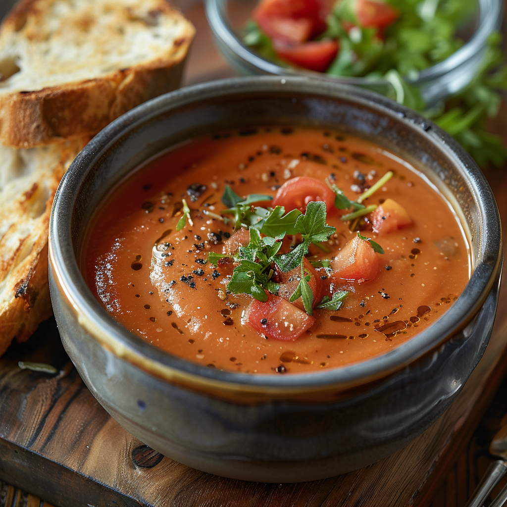 Soupe de tomates rôties