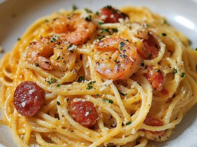Spaghetti Chorizo Crevettes : Recette Facile et Savoureuse