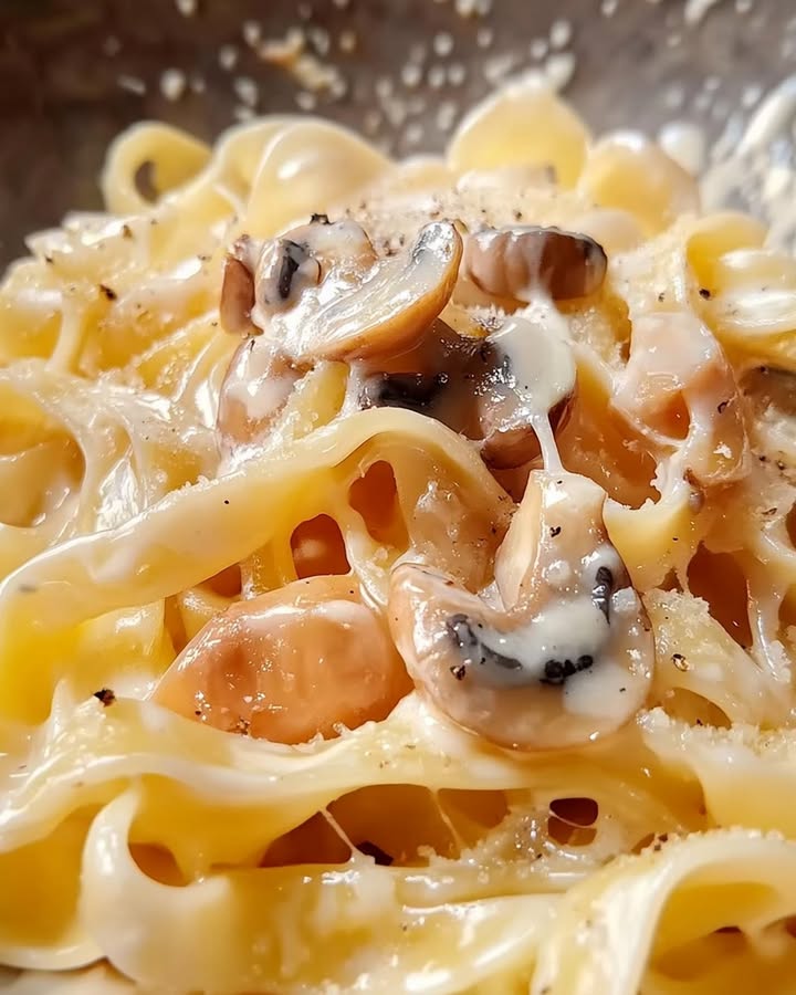 Tagliatelles Carbonara Champignons