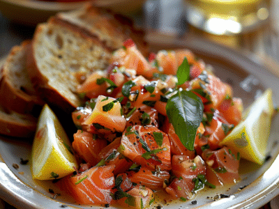 Tartare de saumon frais : Recette facile et savoureuse