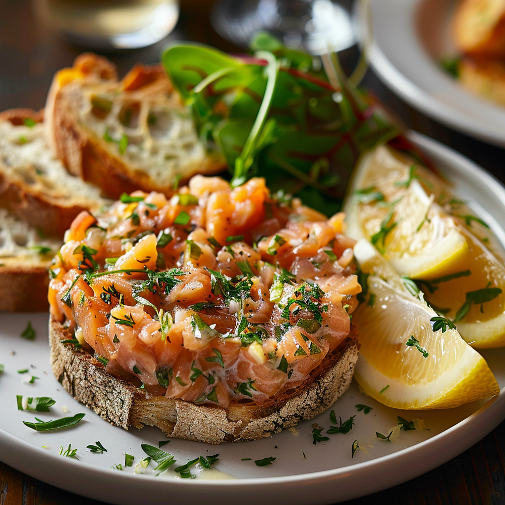Tartare de saumon frais